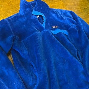 Womens Patagonia Re-Tool snap T pullover- beautiful royal blue size medium